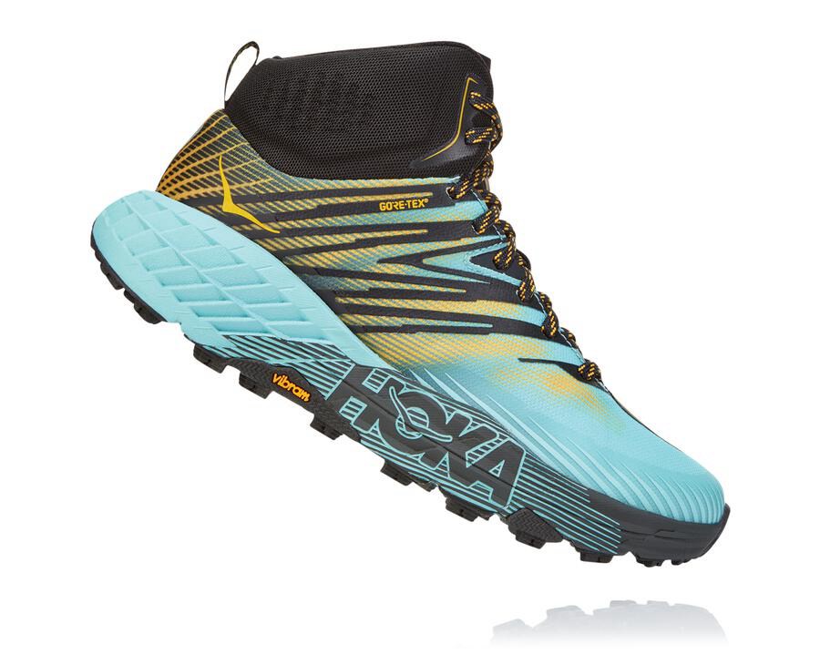 Trail Shoes Womens - Hoka One One Speedgoat Mid GORE-TEX 2 - Blue - XRJULOK-96